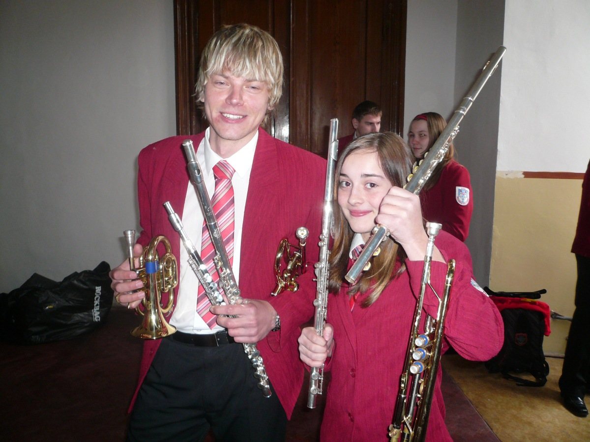 Dechový orchestr mladých při natáčení pro Českou televizi v roce 2011